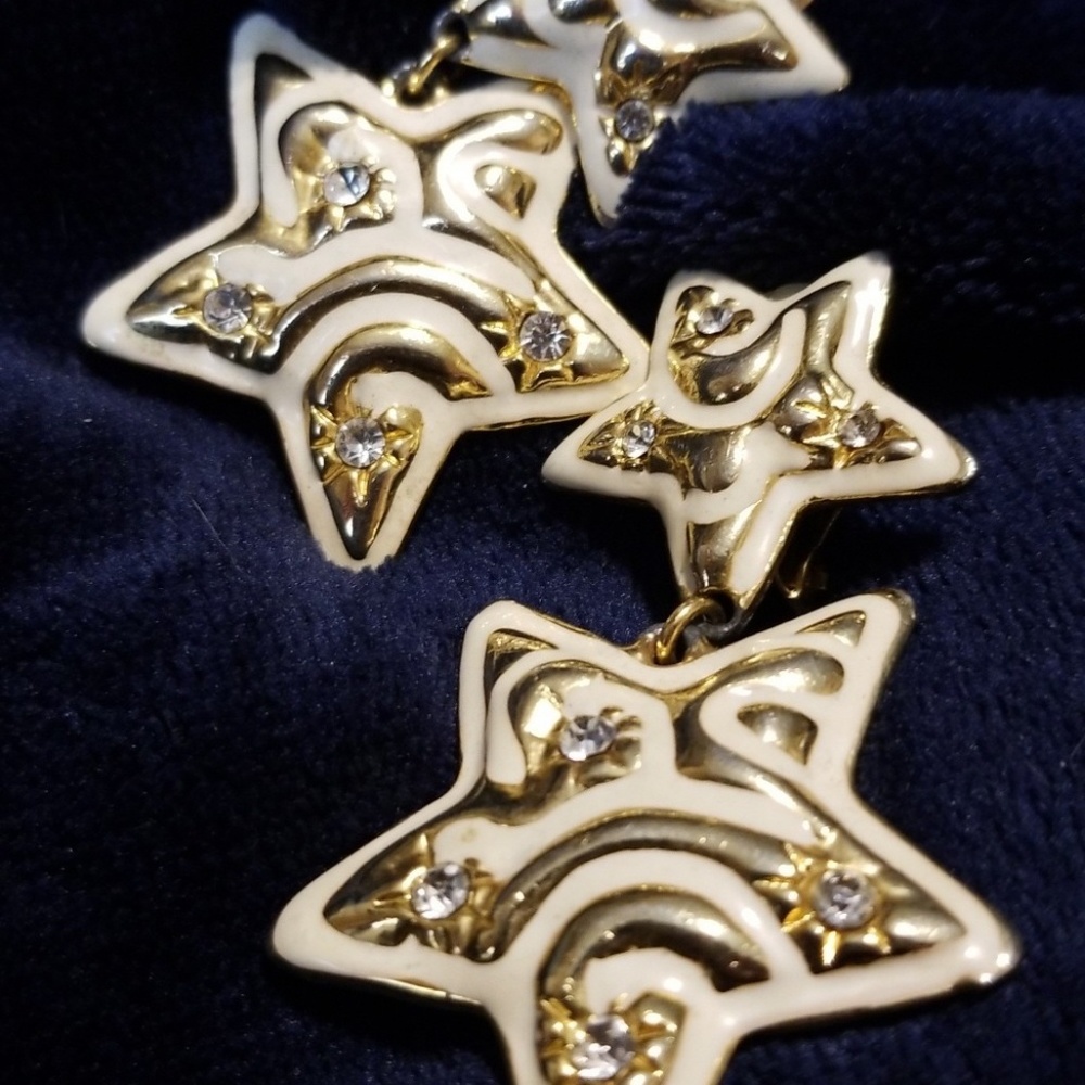 Vintage star earrings